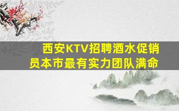 西安KTV招聘酒水促销员本市最有实力团队满命